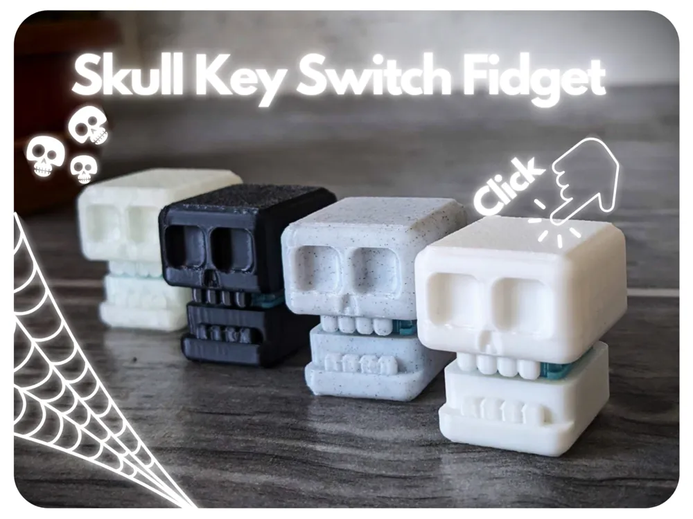 Skull fidget Keychain