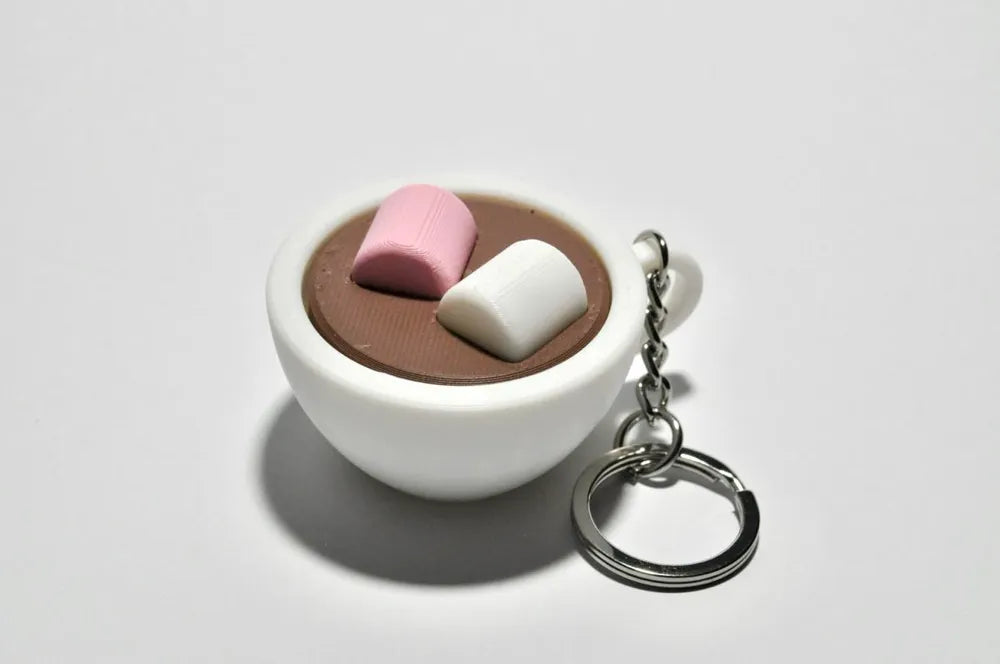 hot chocolate fidget keychains