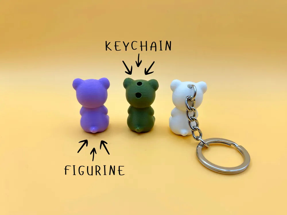 mini bear keychain/figurine
