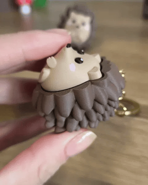 hedgehog fidget keychain